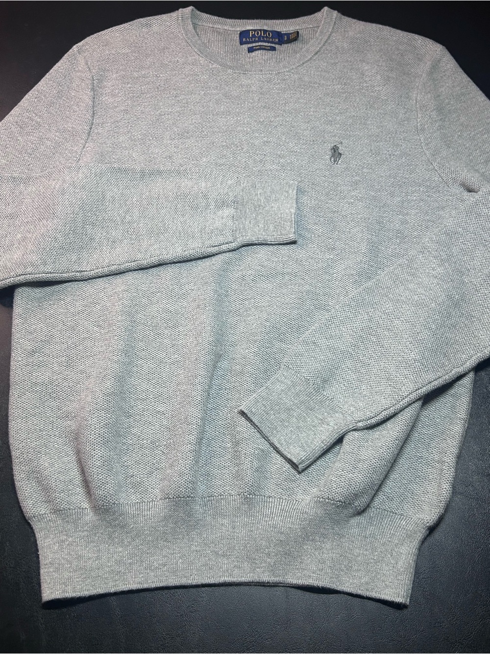 Polo Ralph Lauren Men’s Small Gray Pima Cotton Crewneck Sweater
